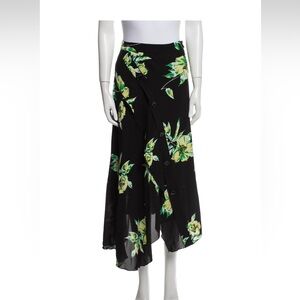 Proenza Schouler silk floral skirt